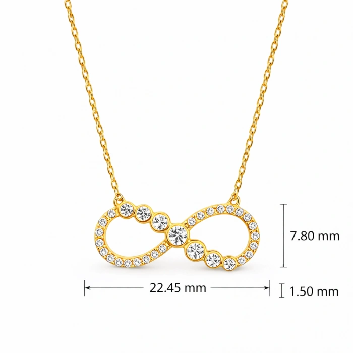 14 Ayar Altın Sonsuzluk Kolye