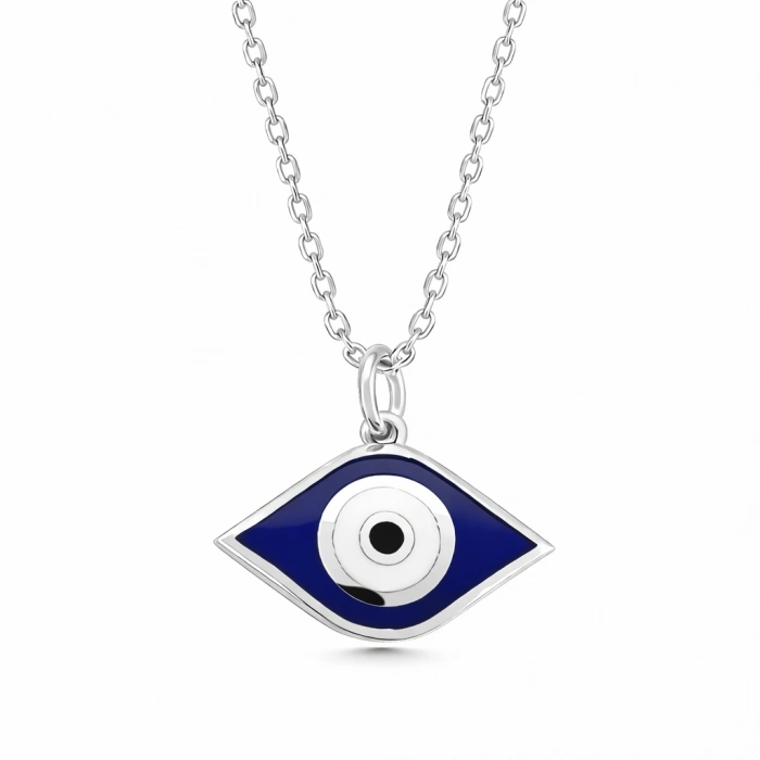 14 Ayar Altın Mavi Göz Nazar Kolye