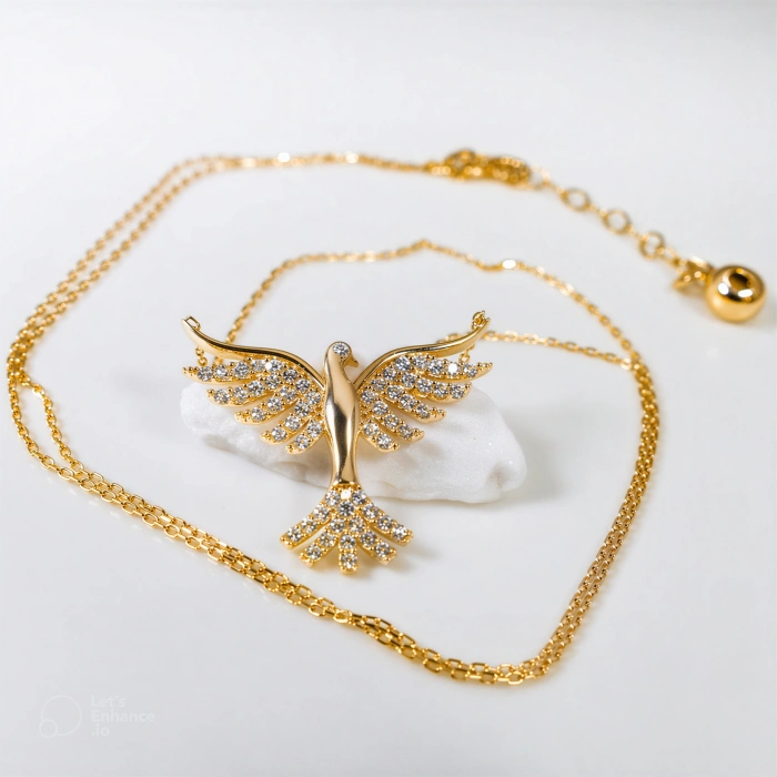 14 Ayar Altın Anka Kuşu Kolye