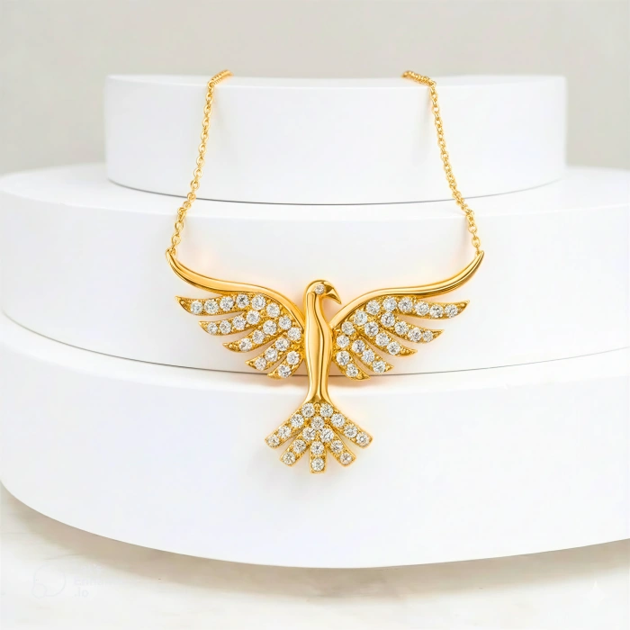 14 Ayar Altın Anka Kuşu Kolye