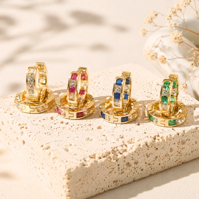 14 Ayar Minik Halka Çocuk Küpeleri