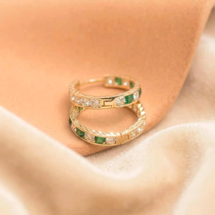 14 Ayar Altın 13 mm Halka Küpe