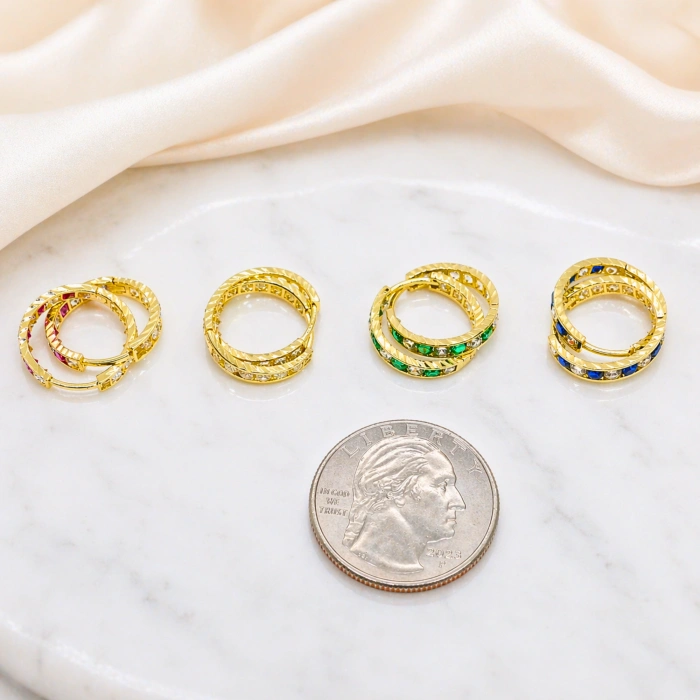 14 Ayar Altın 13 mm Halka Küpe