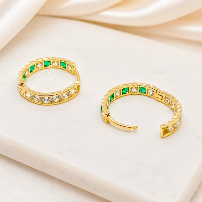 14 Ayar Altın 13 mm Halka Küpe