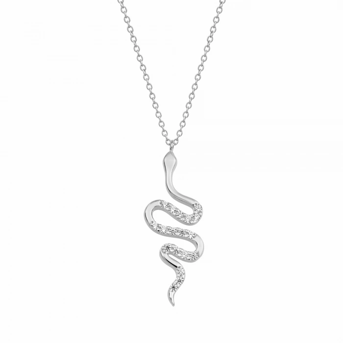 14K Solid Gold Minimal Snake Necklace