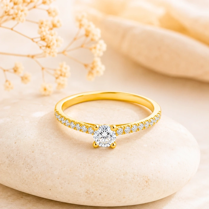 0.10 Carat Half Eternity Diamond Ring