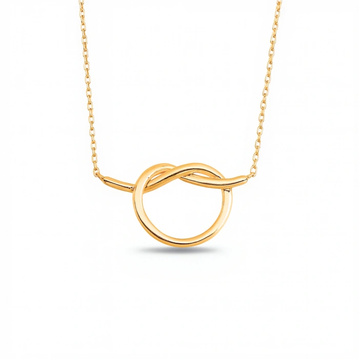 Elegant Love Knot Gold Necklace, Perfect Meaningful Heart Necklace, Mother’s Day Gift