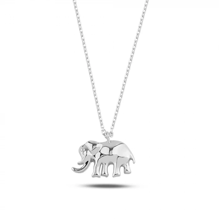 14K Gold Tiny Elephant Necklace, Baby Animal Necklace, Cute Mini Gold Jewelry