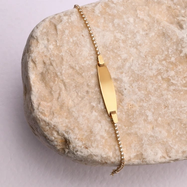 14K Gold Baby Name Bracelet, Gold Bracelet for Children, Newborn Baby Gift, Personalized Name Bracelet