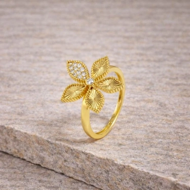 14 Ayar Altın Papatya Tasarım Takı Seti