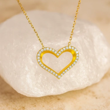 14 Ayar Altın Kalp Kolye