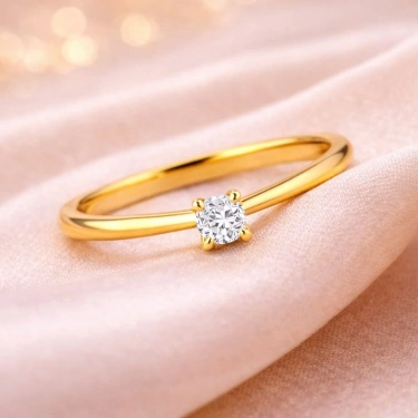 0.10 Karat Minimal Tektaş Pırlanta Yüzük