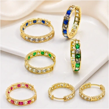 14 Ayar Altın 13 mm Halka Küpe