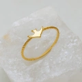 14K Solid Gold Swallow Ring