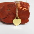 14K Gold Colored Enamel Heart Necklace, Heart Key Jewelry, Rainbow Necklace