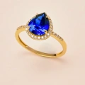 14K Gold Sapphire Engagement Ring