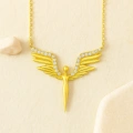 14 Ayar Altın Kanatlı Melek Kolye