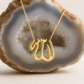 14K Gold ALLAH Necklace, Islamic Gold Jewelry, Arabic Religious Gift Necklace