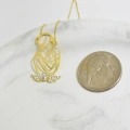 14K Gold Mother Holding Baby Necklace, New Mom Gift