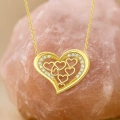 14K Gold Multi-Heart Necklace