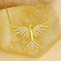 14K Gold Phoenix Necklace, Rebirth Necklace