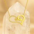 14K Gold Snake Heart Necklace