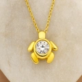 14K Gold Turtle Necklace
