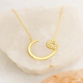 14K Gold Vav Necklace, Ayetel Kursi, ALLAH Necklace, Elif Ba Necklace