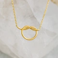Elegant Love Knot Gold Necklace, Perfect Meaningful Heart Necklace, Mother’s Day Gift