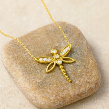 14 Ayar Altın Minik Yusufçuk Kolye