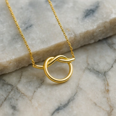 Elegant Love Knot Gold Necklace, Perfect Meaningful Heart Necklace, Mother’s Day Gift