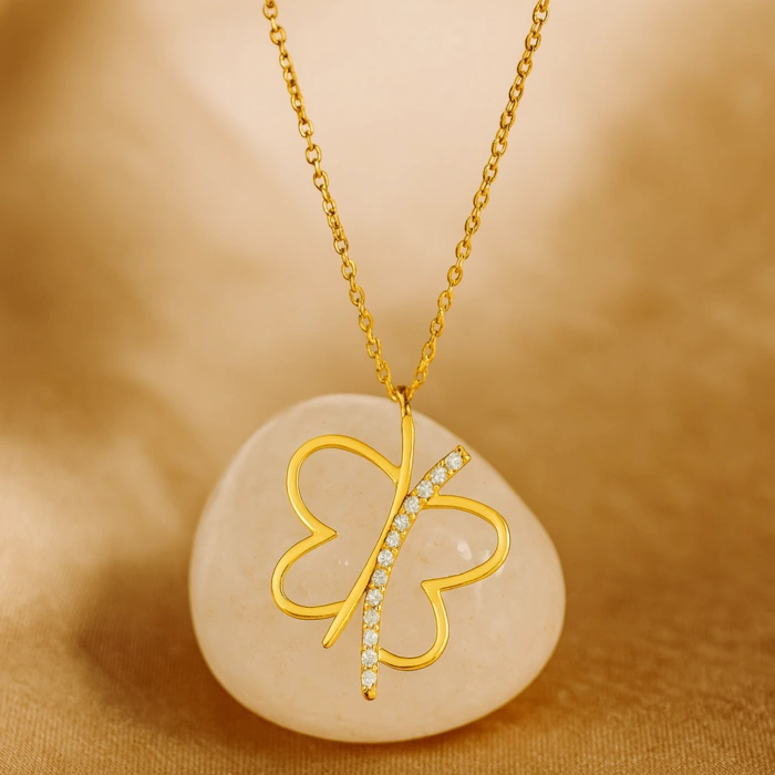 14 Ayar Altın Şans Kelebeği Kolye