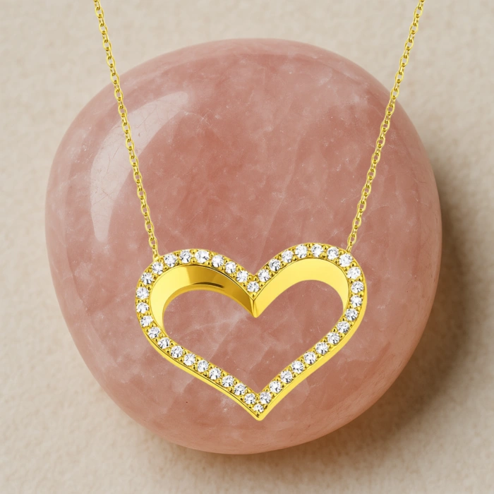 14 Ayar Altın Kalp Kolye