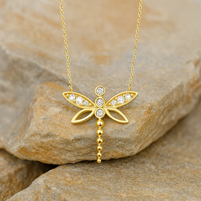 14 Ayar Altın Minik Yusufçuk Kolye