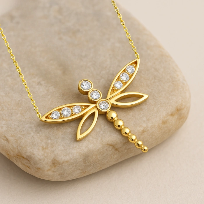 14 Ayar Altın Minik Yusufçuk Kolye