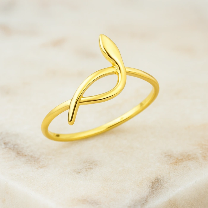 14K Gold Snake Ring, Spiral Ring, Animal Jewelry, Snake Ring