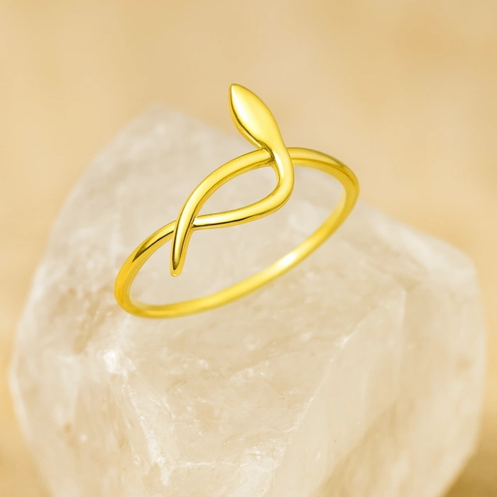 14K Gold Snake Ring, Spiral Ring, Animal Jewelry, Snake Ring