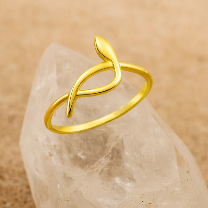 14K Gold Snake Ring, Spiral Ring, Animal Jewelry, Snake Ring