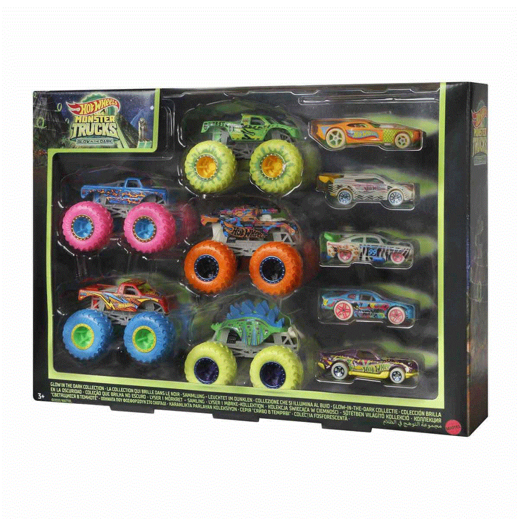 Çocuk HCB57 Monster Trucks Karanlıkta Parlayan Araçlar, Hot Wheels Monster Trucks - Mattel