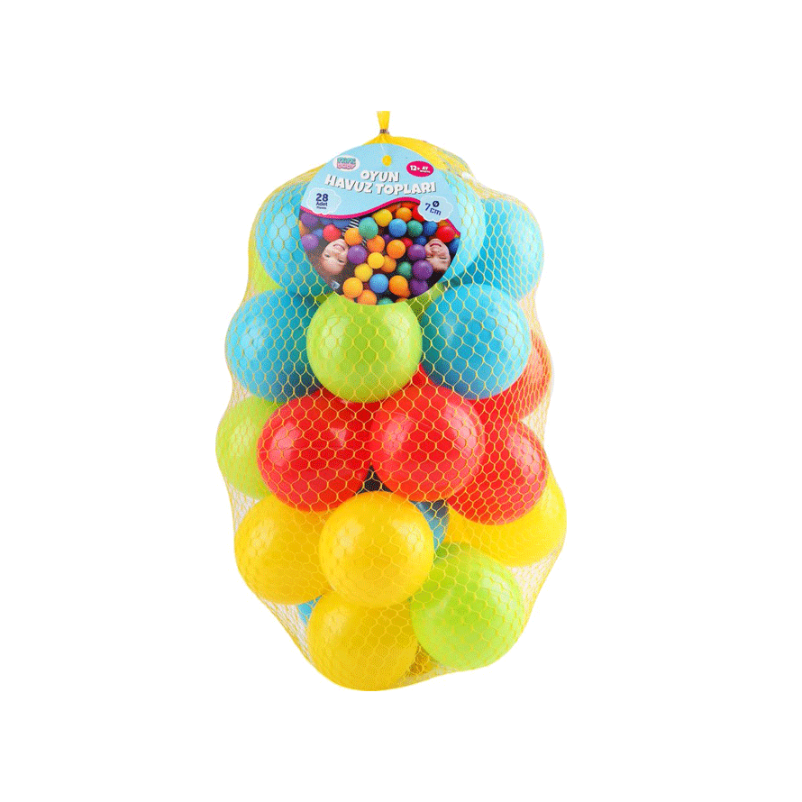 ER-7028 Havuz Topu 7CM 28’li Fileli Set Oyun Topları