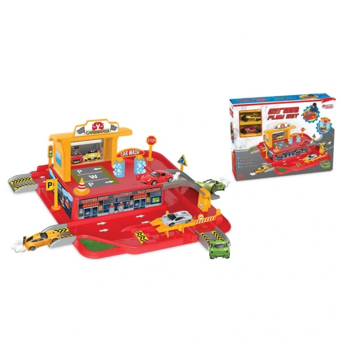 Çocuk 03066 1 Katlı Garaj Oyun Seti -Dede