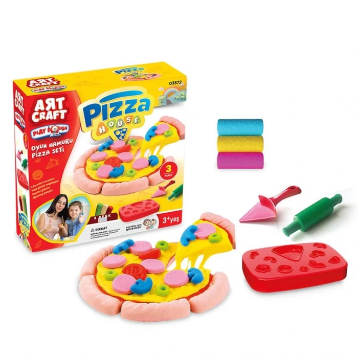 Çocuk 03572 Dede, Pizza Seti Oyun Hamuru 150 gr / +3 yaş