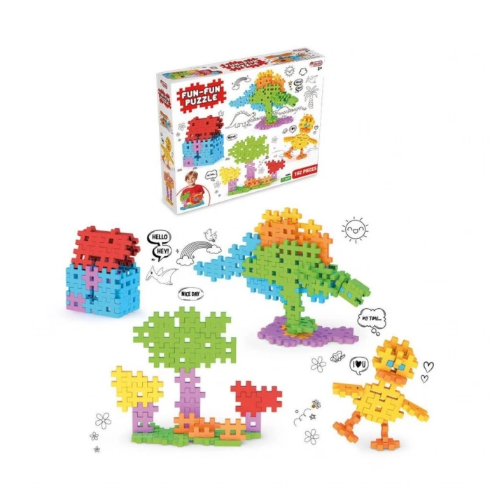   03906 Fun Fun Puzzle 192 Parça -Dede