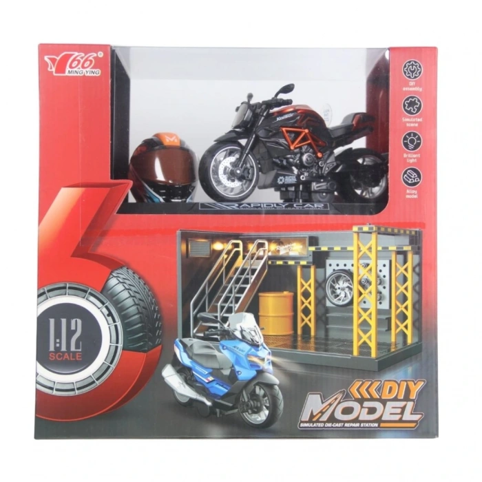 1/12 Motosiklet Gustav PB 3R Sesli ve Işıklı