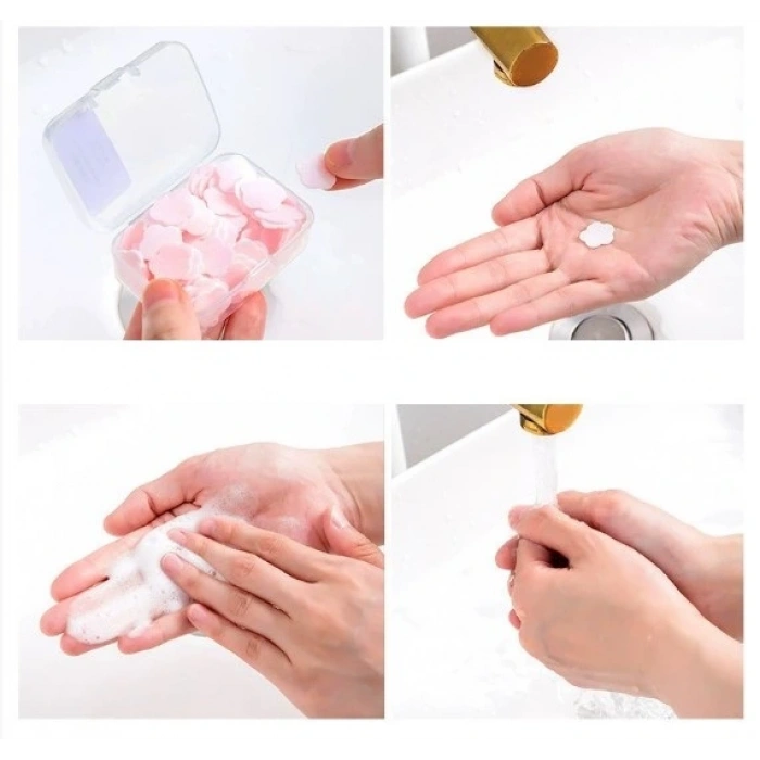 100 Yaprak Eriyen Mini Parfümlü Kağıt Sabun