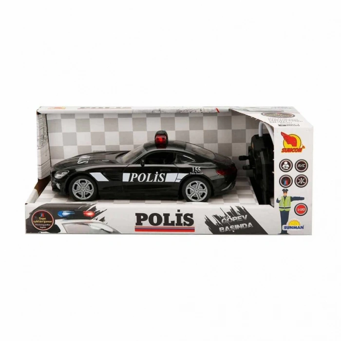 Çocuk 20357 Uzaktan Kumandalı Suncon Işıklı Polis Arabası 21 cm