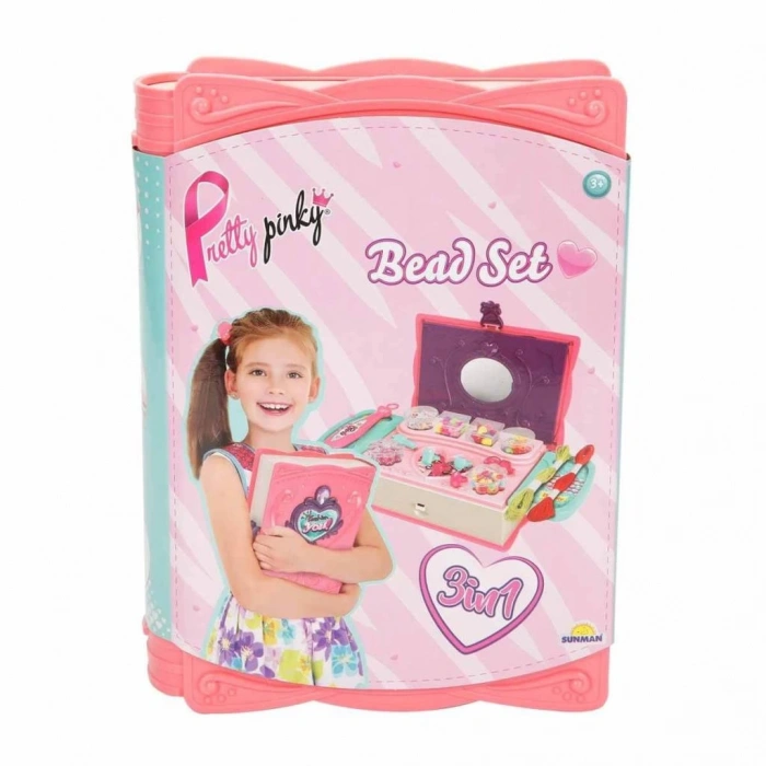 Pretty Pinky 3’ü 1 Arada Boncuk Seti – Yaratıcı Boncuk Tasarım Seti