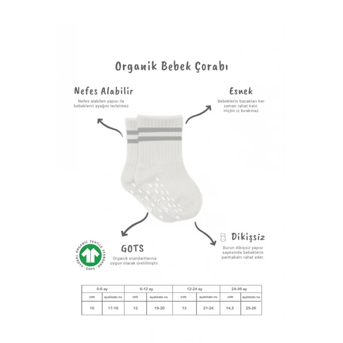5Li Penye Kaymaz Çember Soket Çorap 10122 Ekru