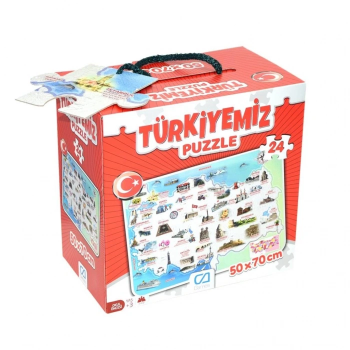 Çocuk 5079 CA Games, Türkiyemiz / 24 parça Puzzle / +3 yaş