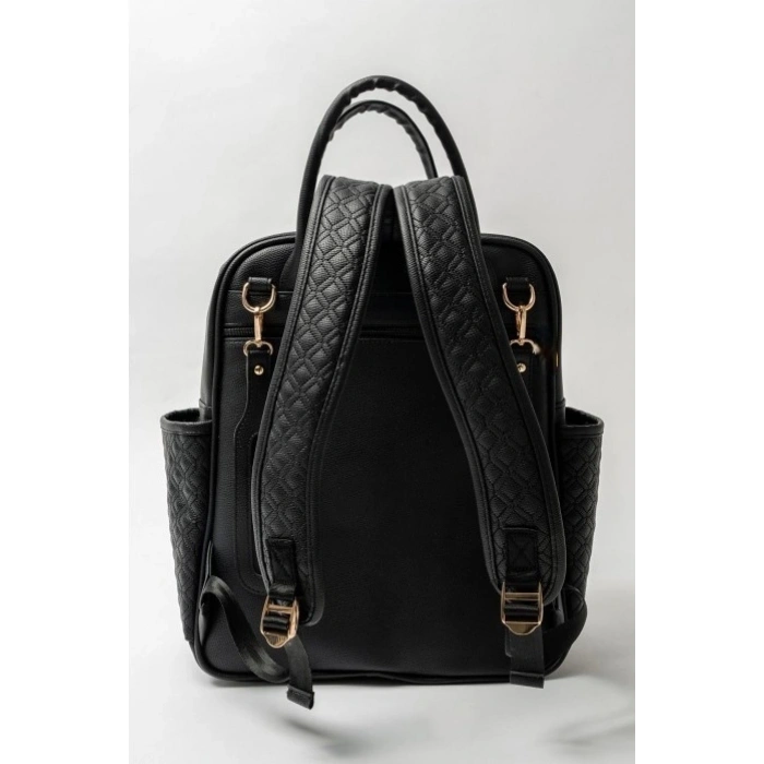 Anne Bebek Bakım Sırt Çantası 7350 Siyah